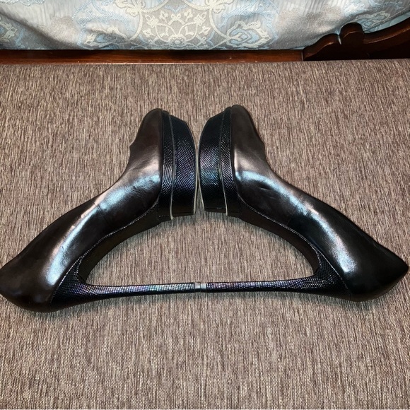 BRIAN ATWOOD Platform Heels BROWN / BLACK Glitter - Sz 10 (EU 41) Very nice! - Picture 13 of 16